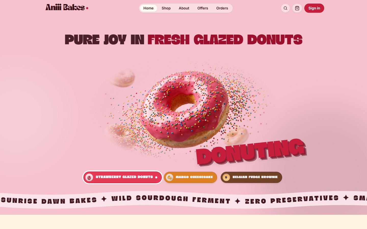 Ani Bakes - E-commerce Platform screenshot