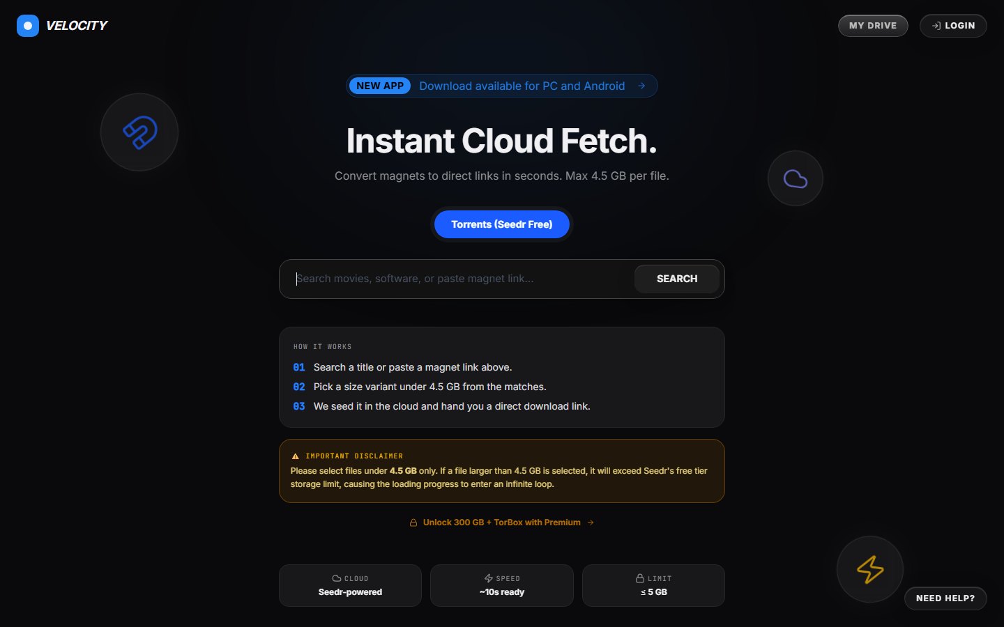 Velocity screenshot